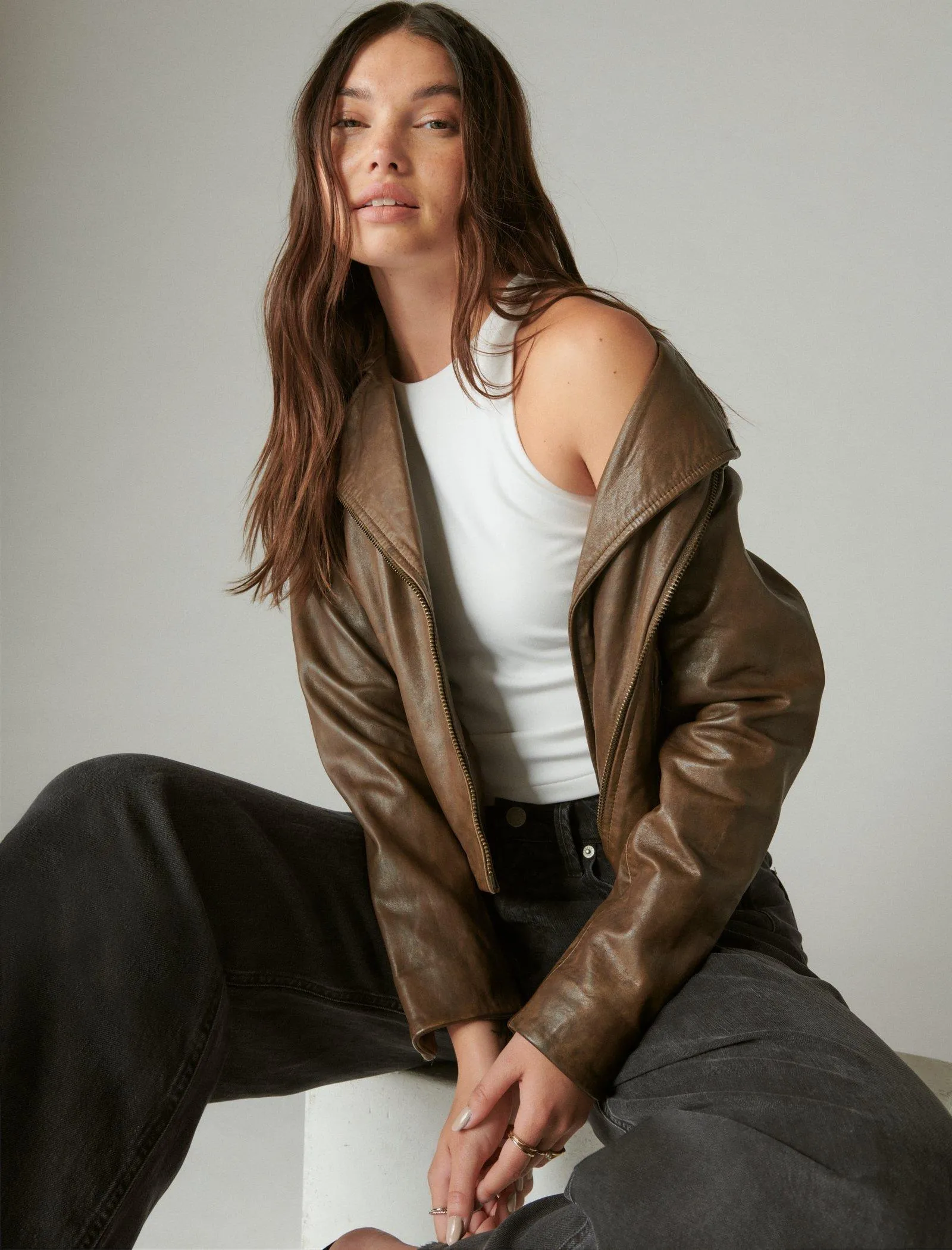 Lucky Brand Nahtloser Racer-Tank mit Bleich-Effekt Lucky Brand