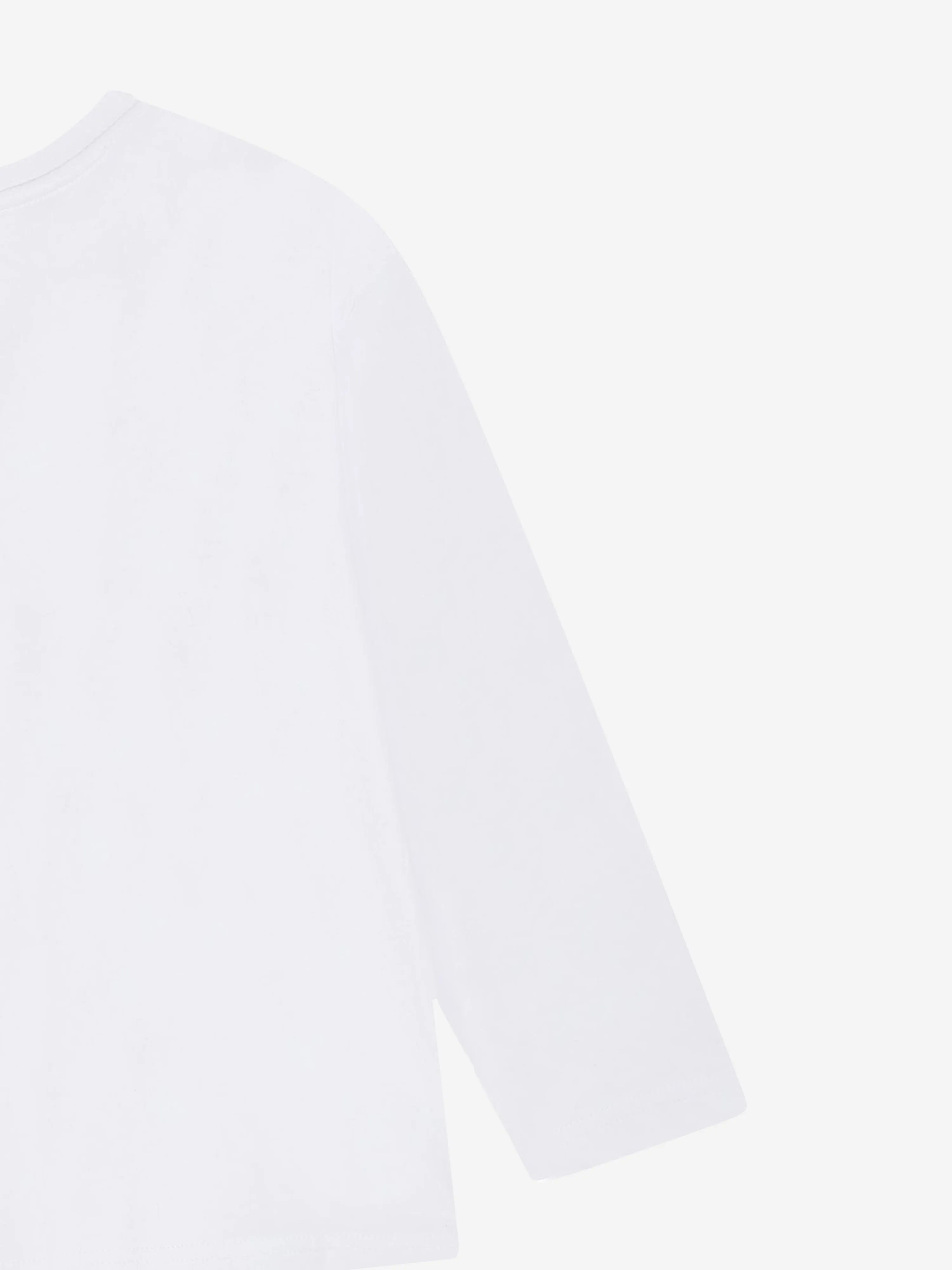 MARC JACOBS Mädchen Langarm Diamante Logo T-Shirt in Weiß