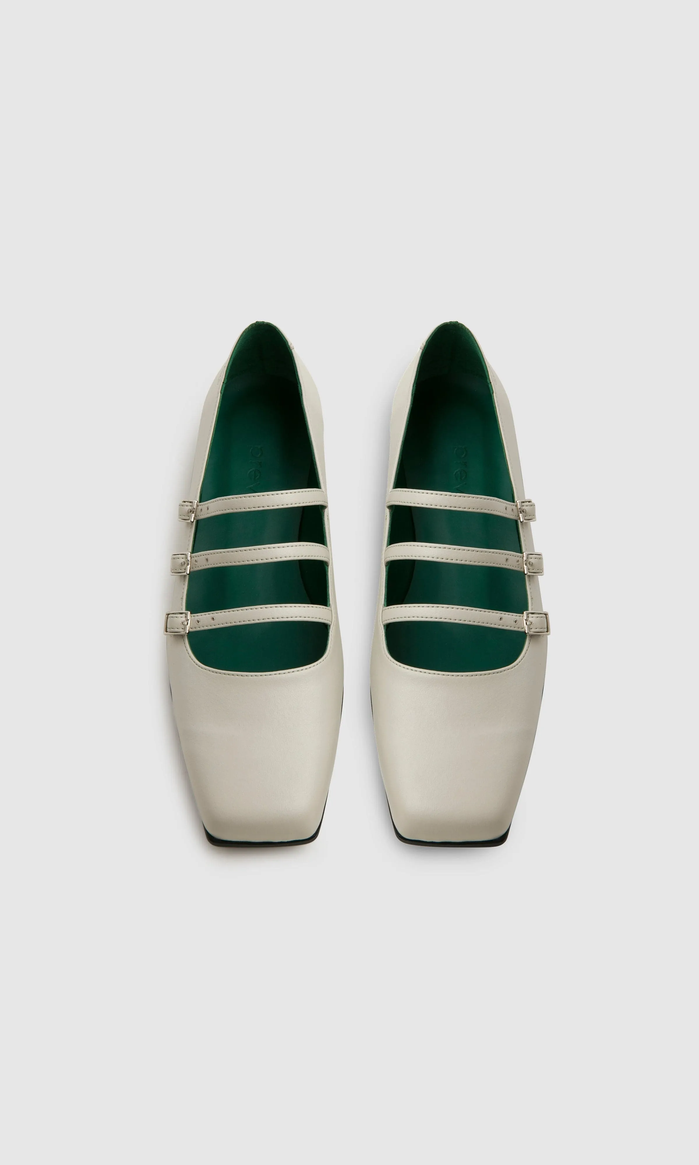 Maria II Vegane Apfel-Leder Ballettschuhe | Creme