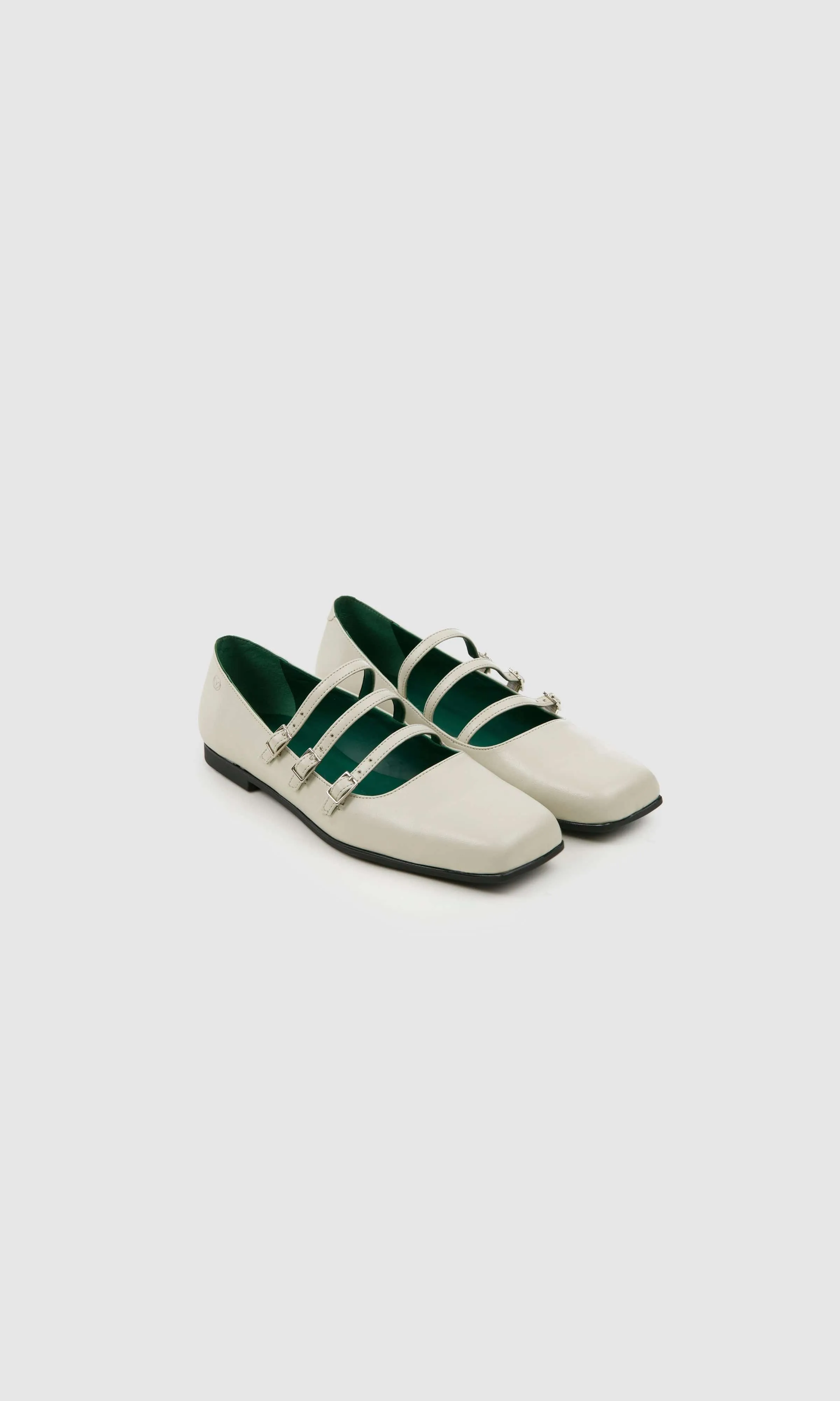 Maria II Vegane Apfel-Leder Ballettschuhe | Creme