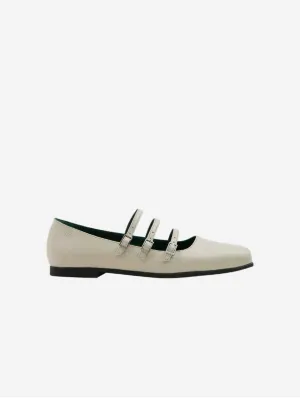 Maria II Vegane Apfel-Leder Ballettschuhe | Creme