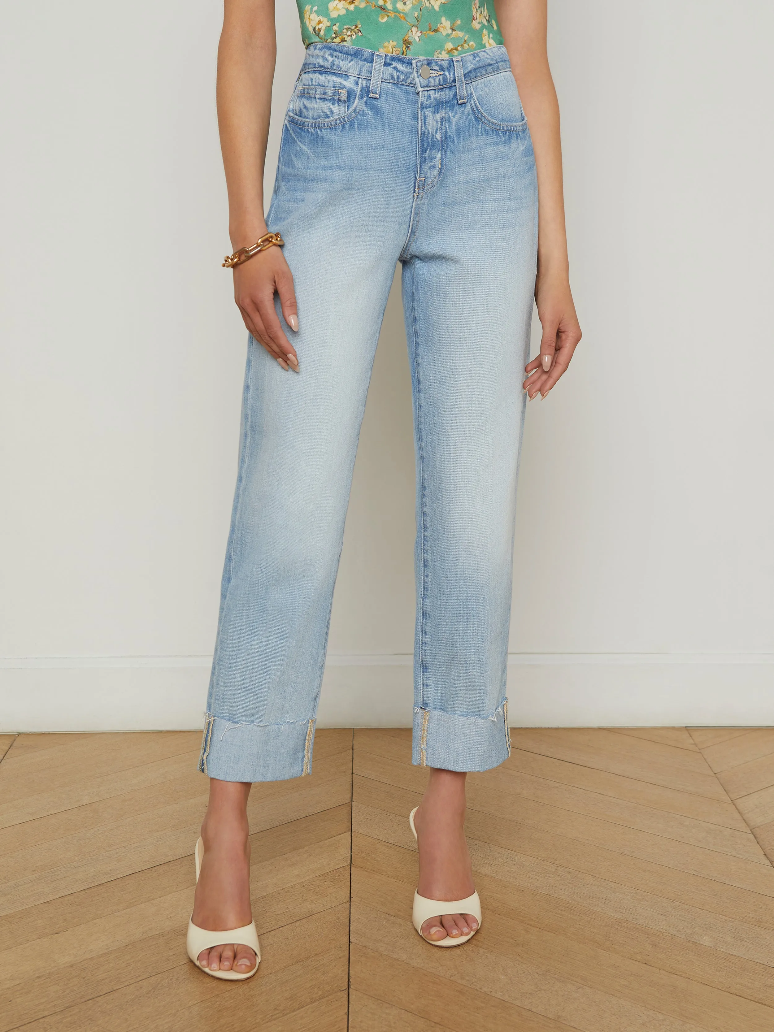 Maribel Jeans mit Bund und geradem Bein