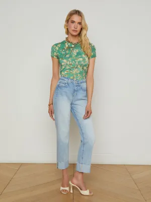 Maribel Jeans mit Bund und geradem Bein
