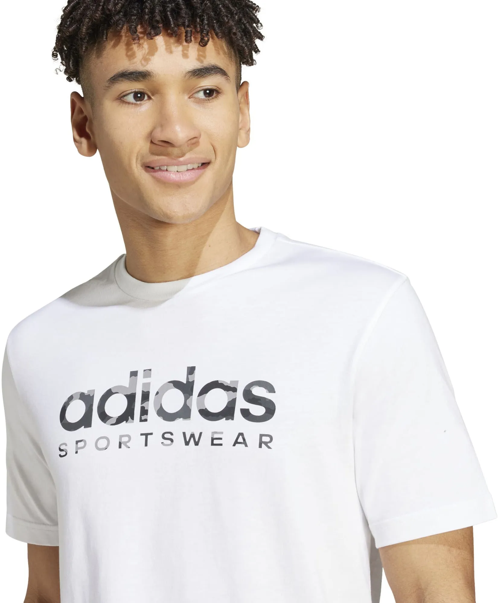 Herren Camouflage Lineares Grafik T-Shirt