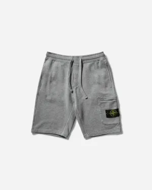 Herren-Baumwoll-Fleece-Shorts meliert grau (garment dyed)