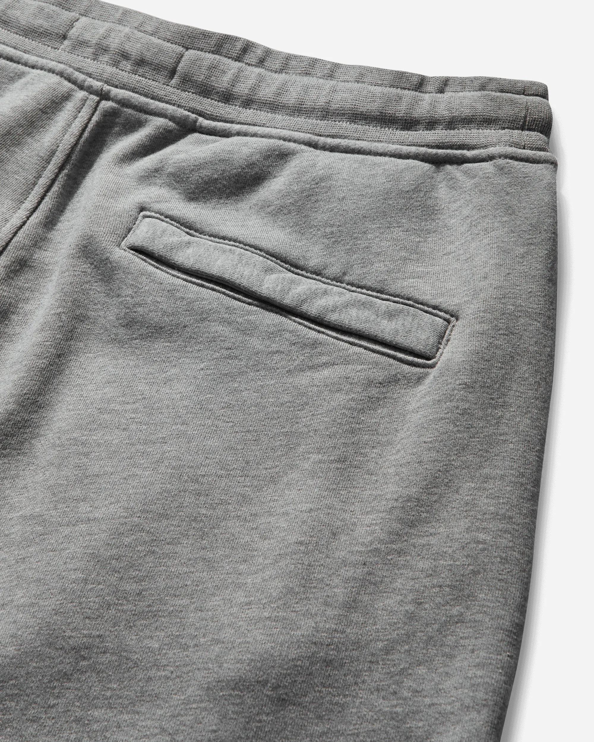 Herren-Baumwoll-Fleece-Shorts meliert grau (garment dyed)