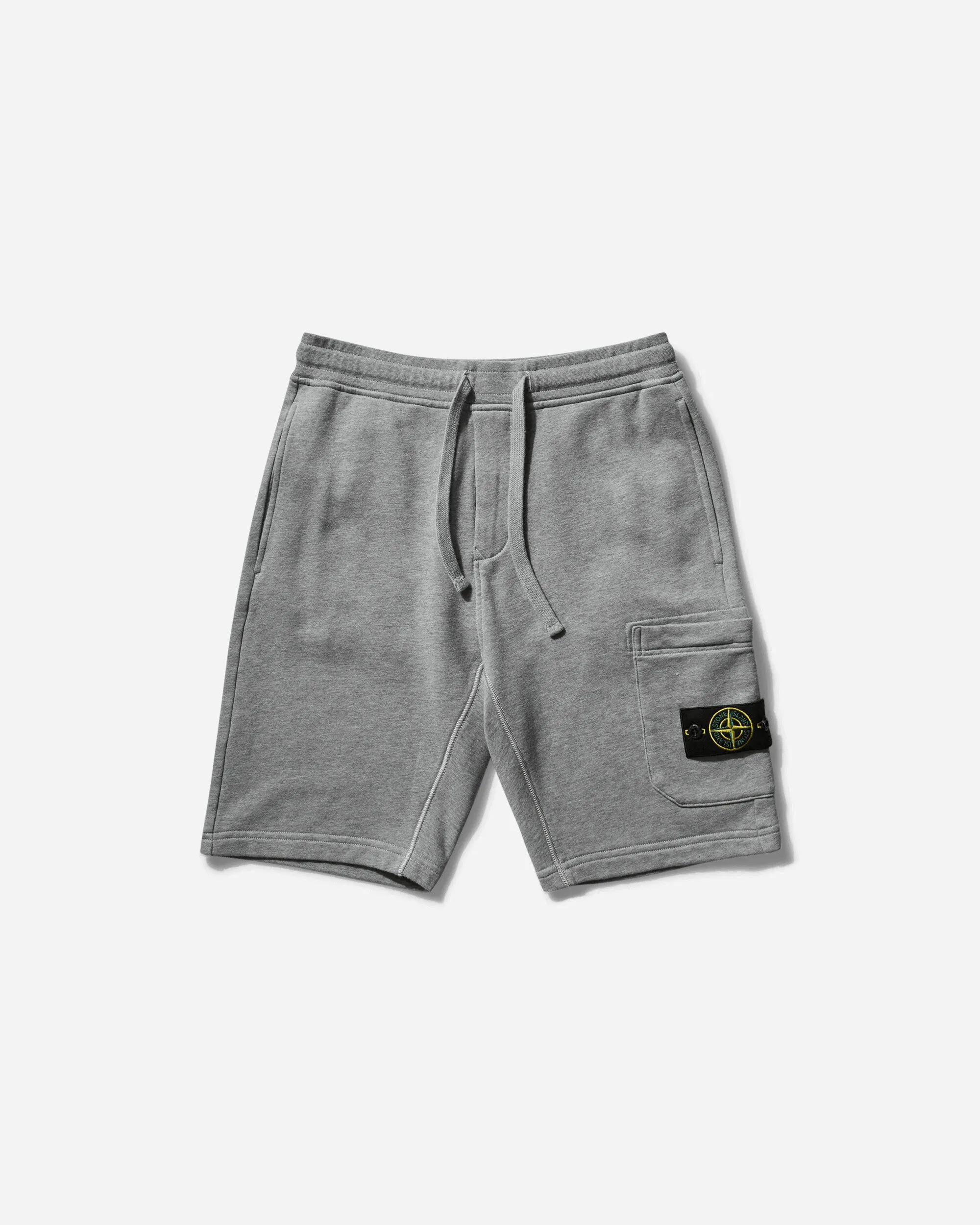 Herren-Baumwoll-Fleece-Shorts meliert grau (garment dyed)