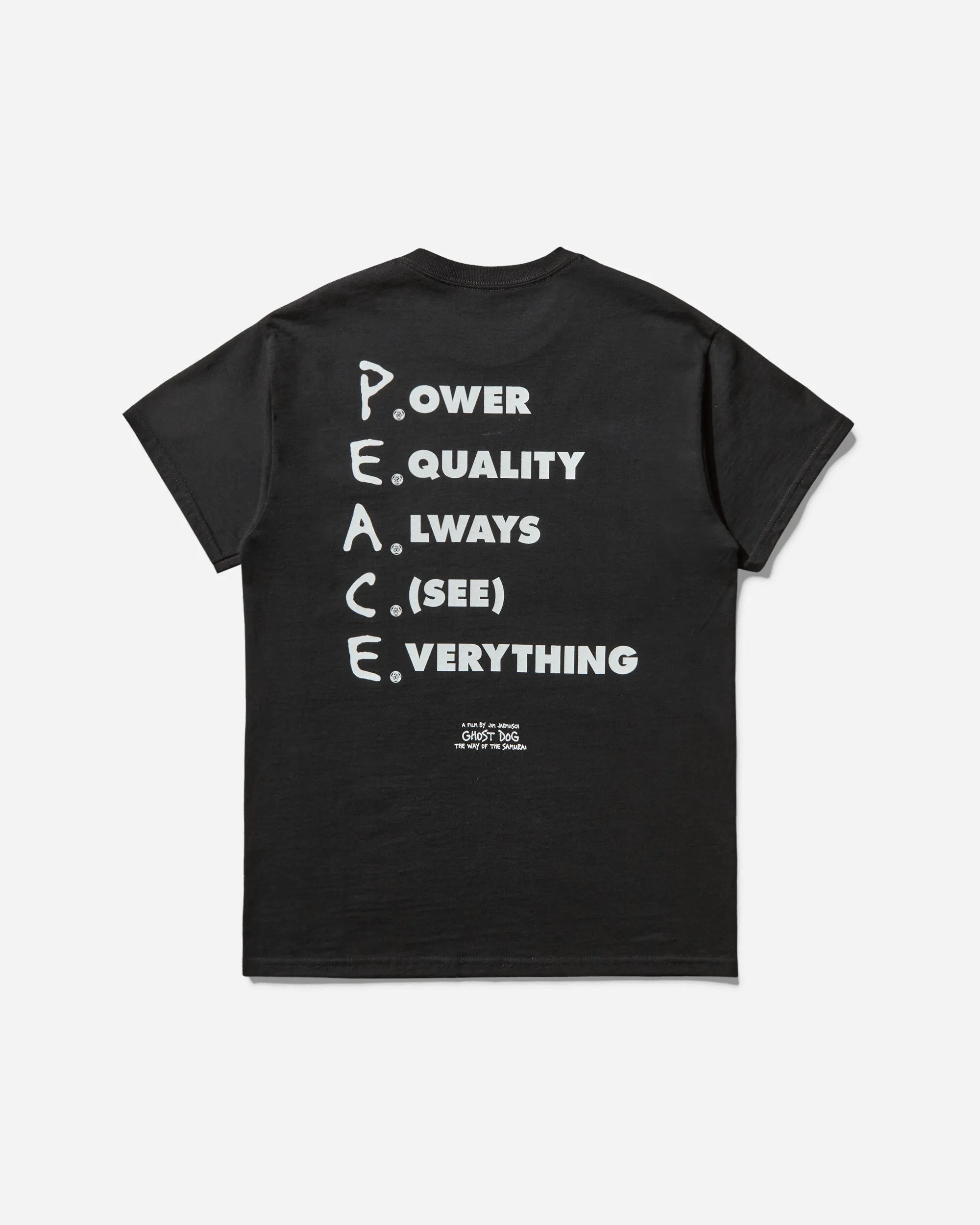 Herren Ghost Dog P.E.A.C.E. T-Shirt Schwarz