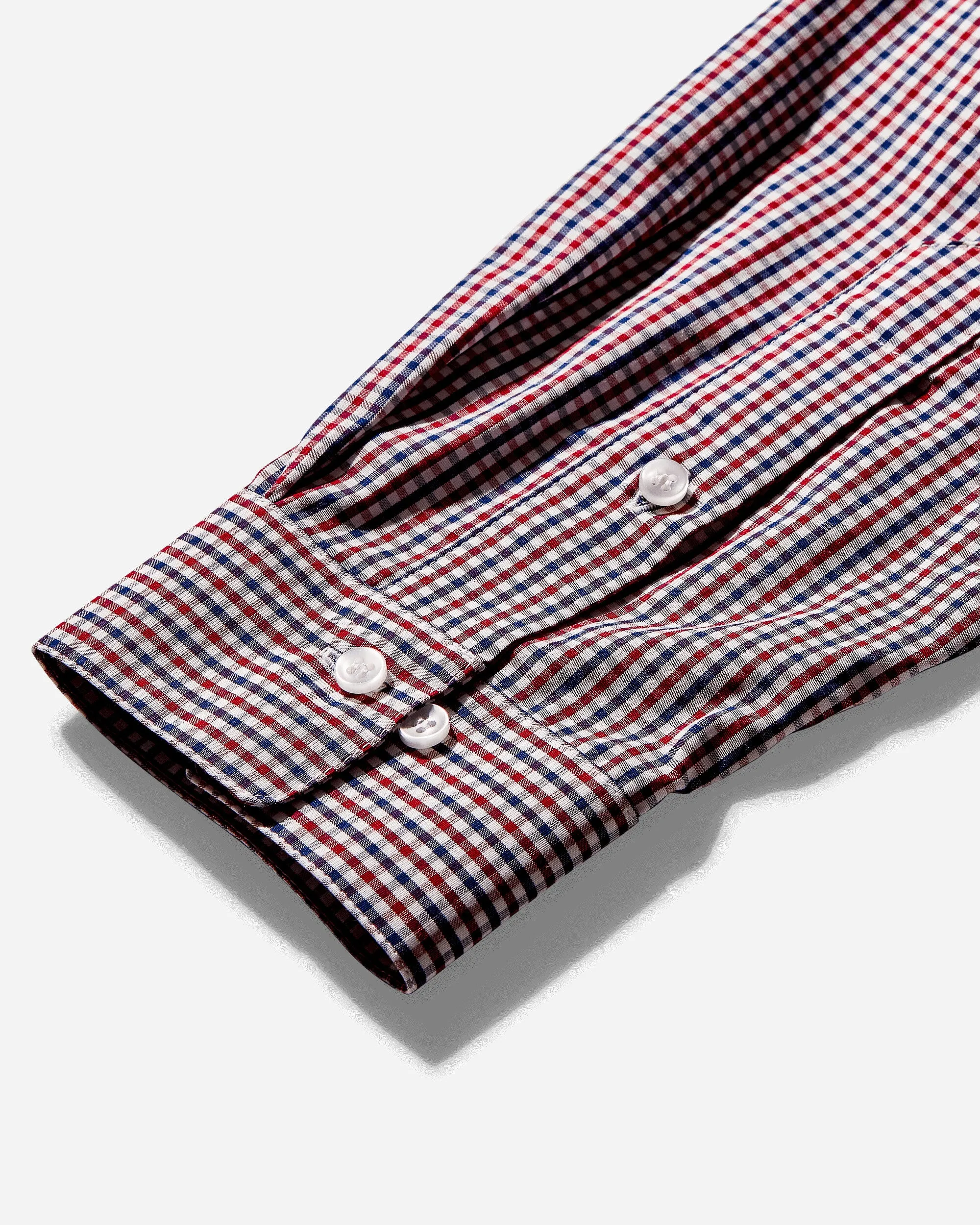 Herren Gingham Zerschnittenes Polo Shirt Weiß