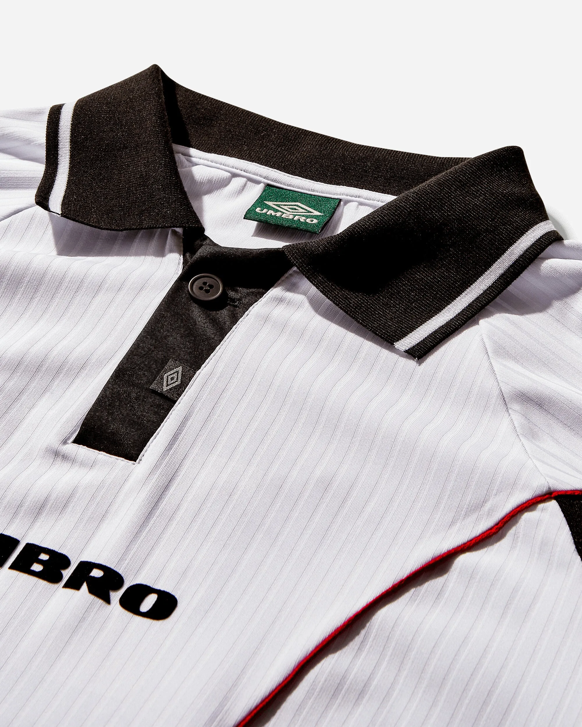 Herren Gingham Zerschnittenes Polo Shirt Weiß