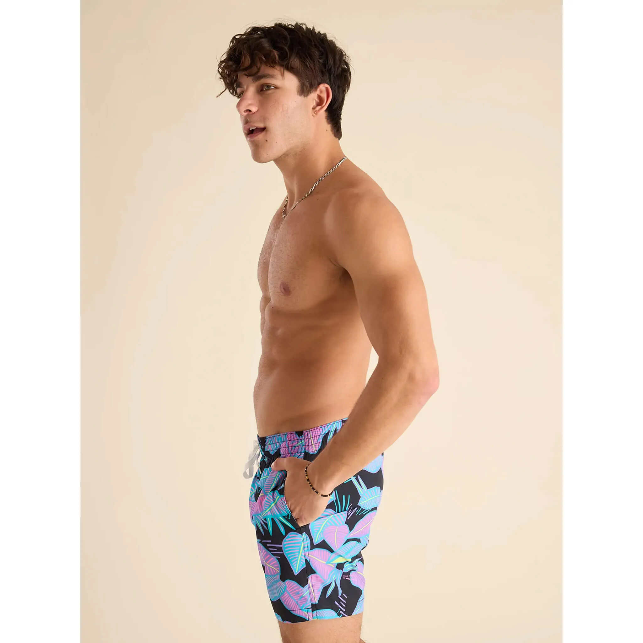 Mens Johnnie-O Chubbies 5,5-Zoll The Fluorescent Funk Trainingsshorts - Schwarz - Musterbasis (Karo)