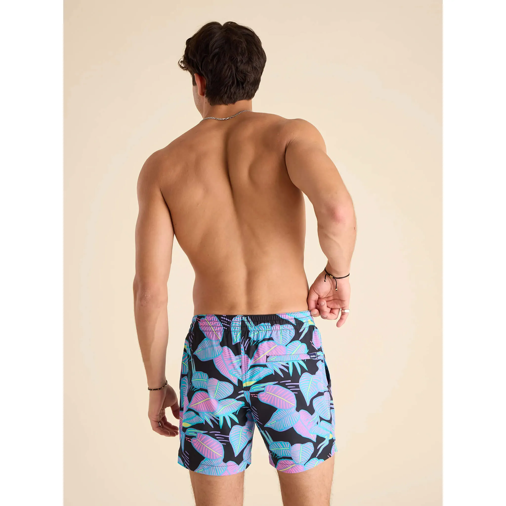 Mens Johnnie-O Chubbies 5,5-Zoll The Fluorescent Funk Trainingsshorts - Schwarz - Musterbasis (Karo)