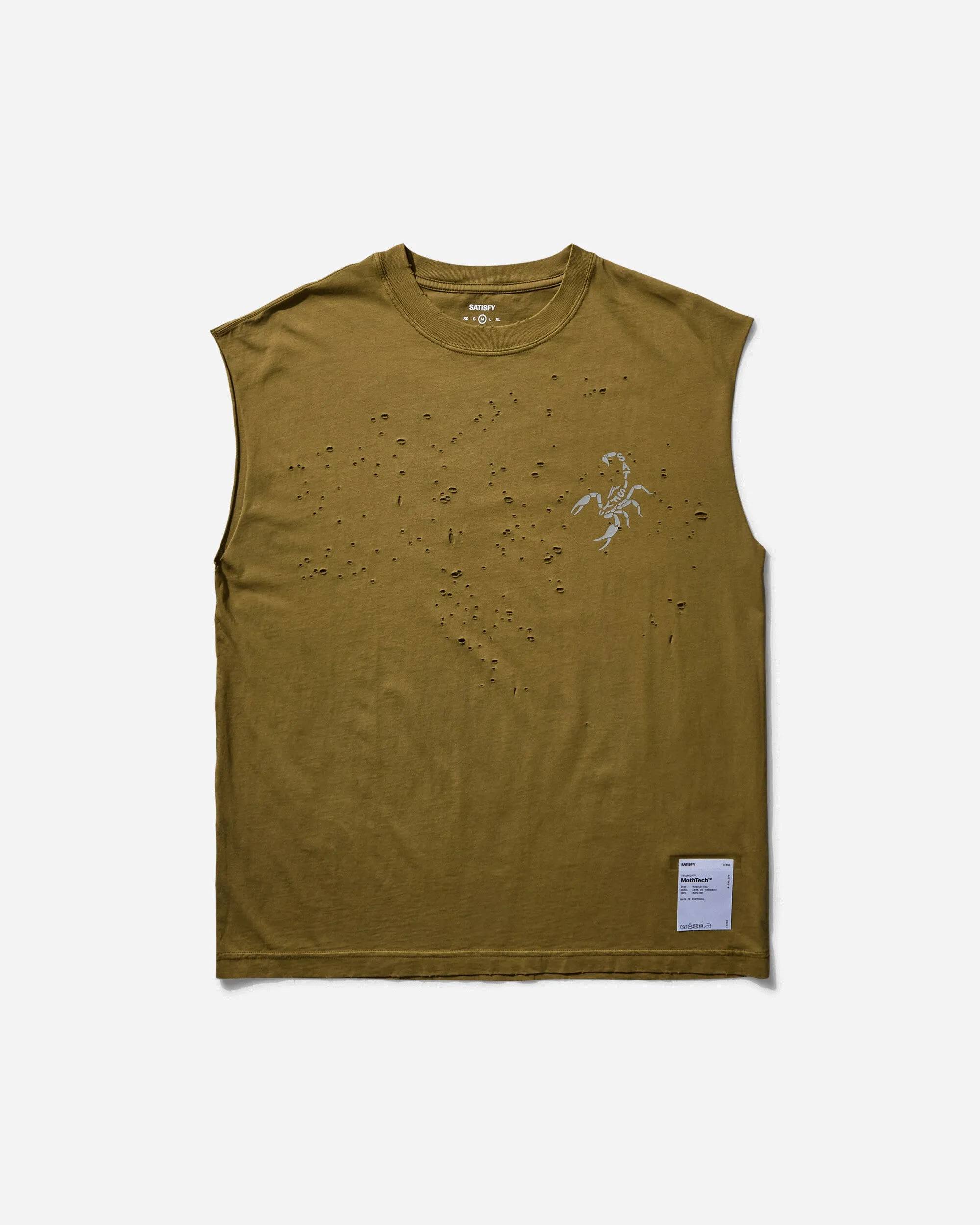 Herren MothTech Muskel-Shirt Sonnenverblasst Militär