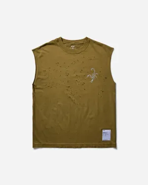Herren MothTech Muskel-Shirt Sonnenverblasst Militär