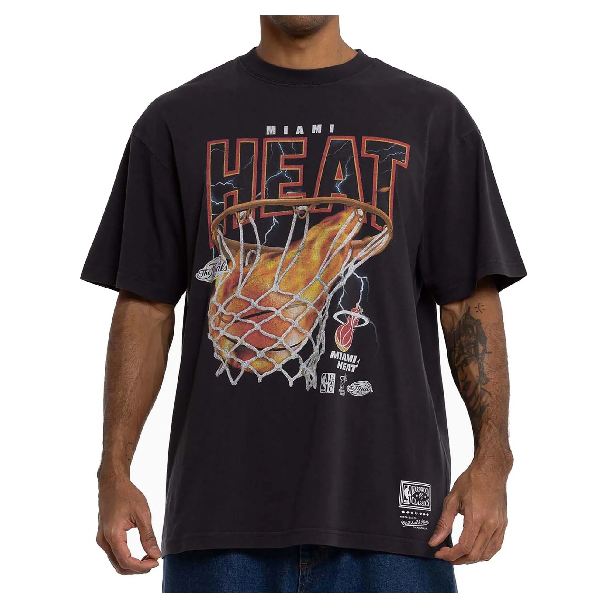 Herren NBA Miami Heat Feuer und Blitz T-Shirt