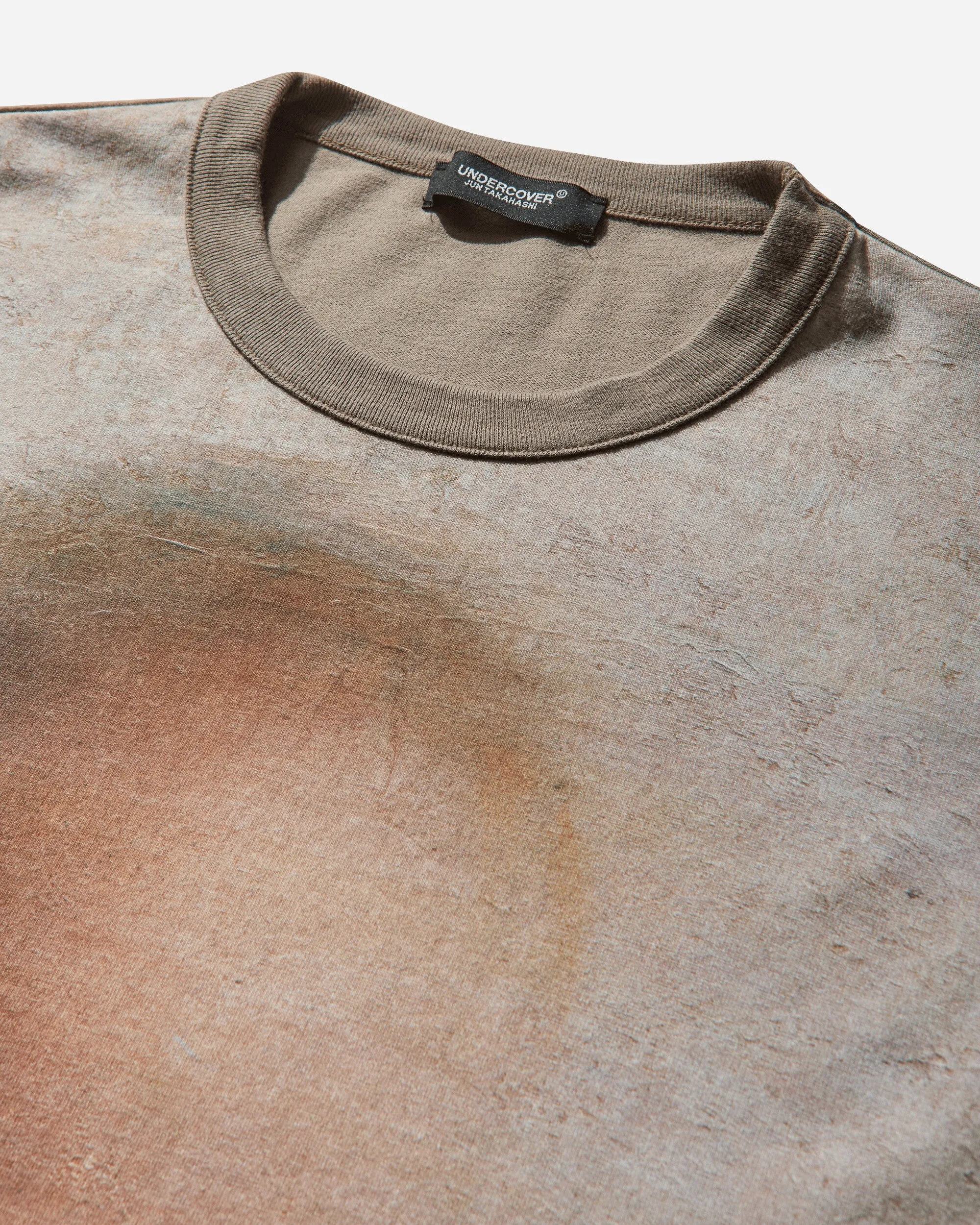 Herren Robert Bosisio Übergroßes T-Shirt Grau Beige