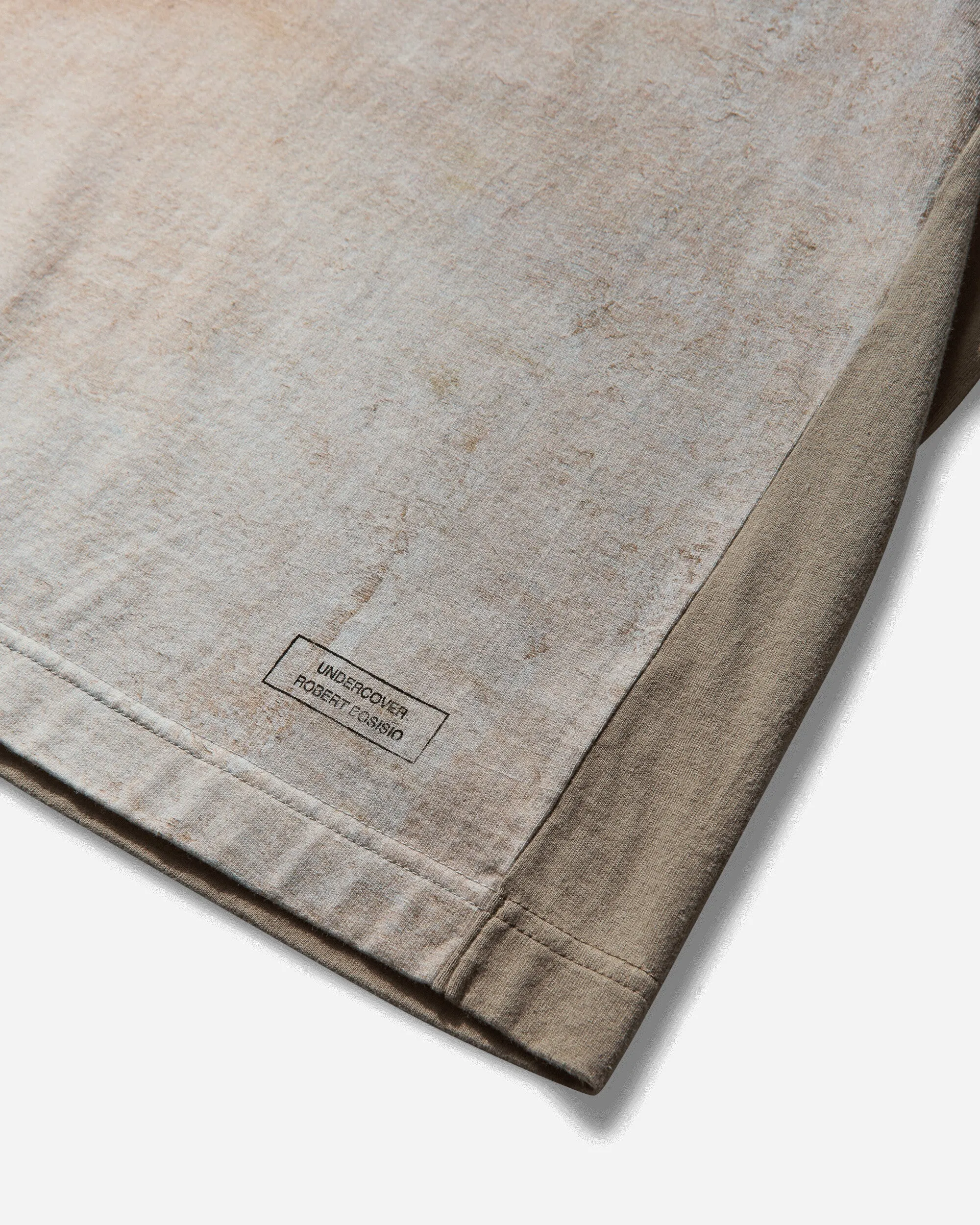 Herren Robert Bosisio Übergroßes T-Shirt Grau Beige