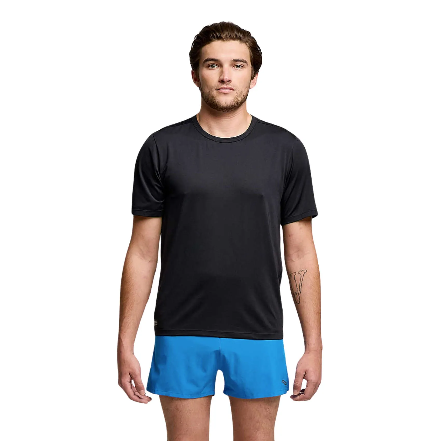 Herren Saucony Stoppuhr Kurzarm T-Shirt