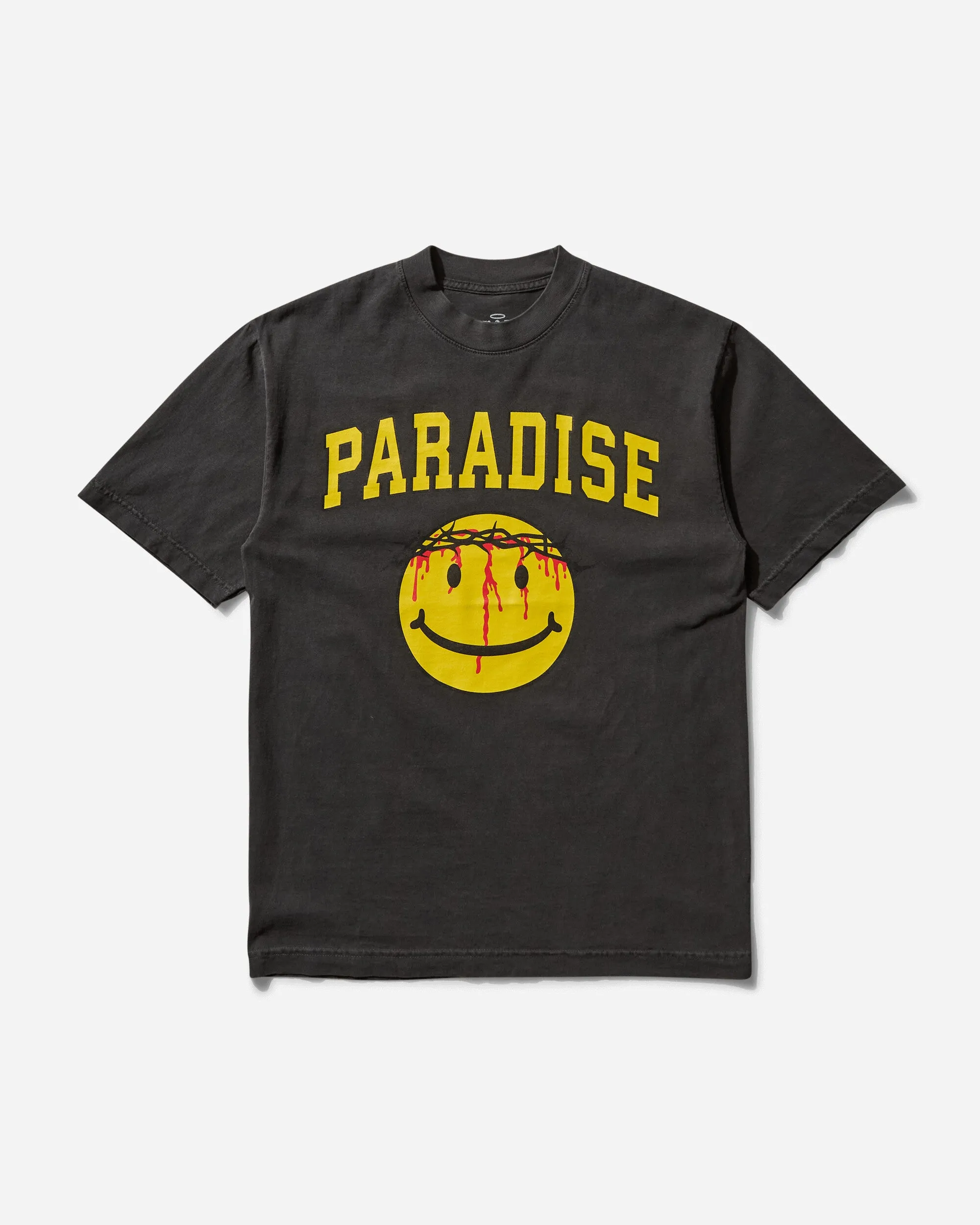 Herren Smiley Jesus T-Shirt Schwarz