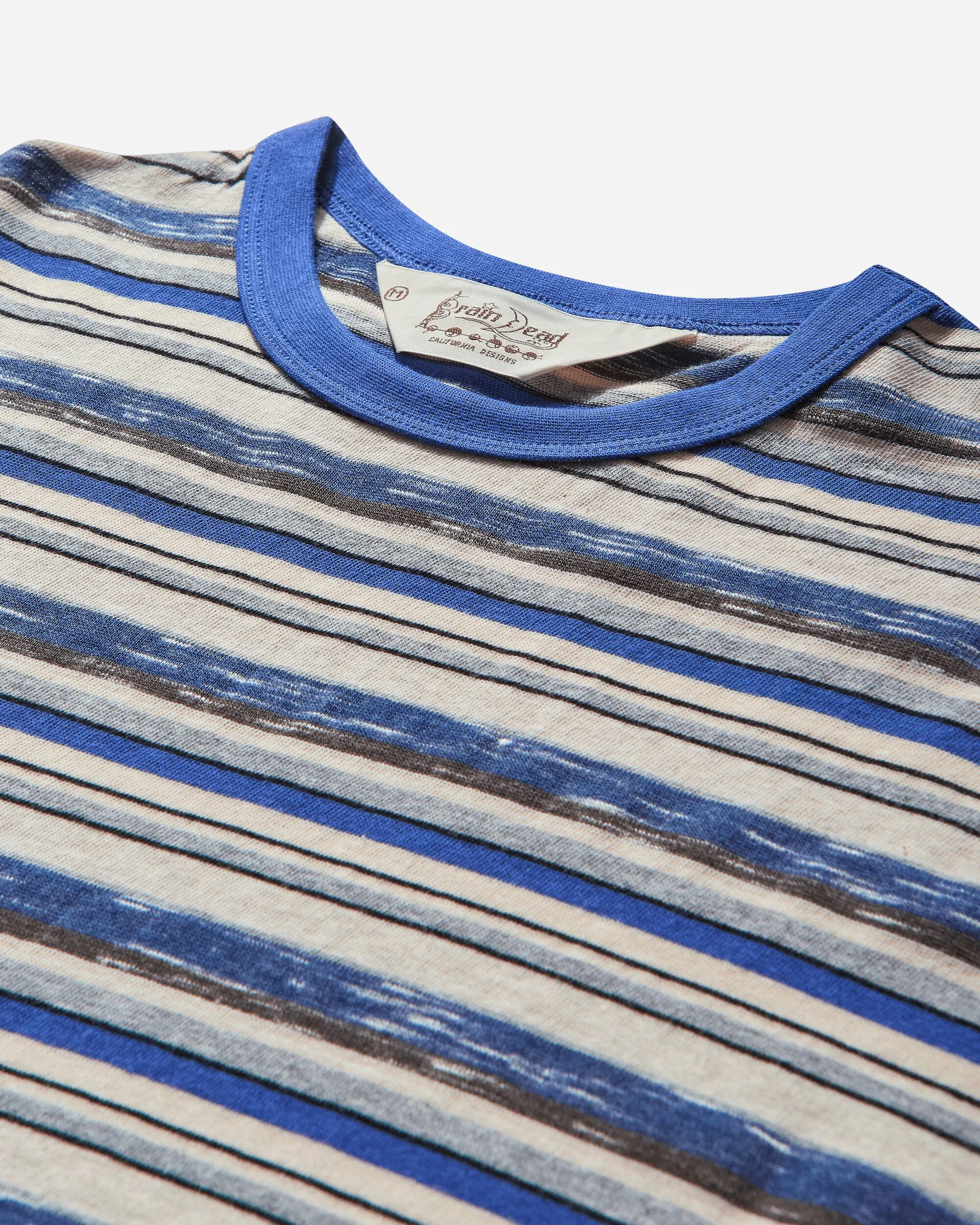 Herren Toni Streifen T-Shirt Blau