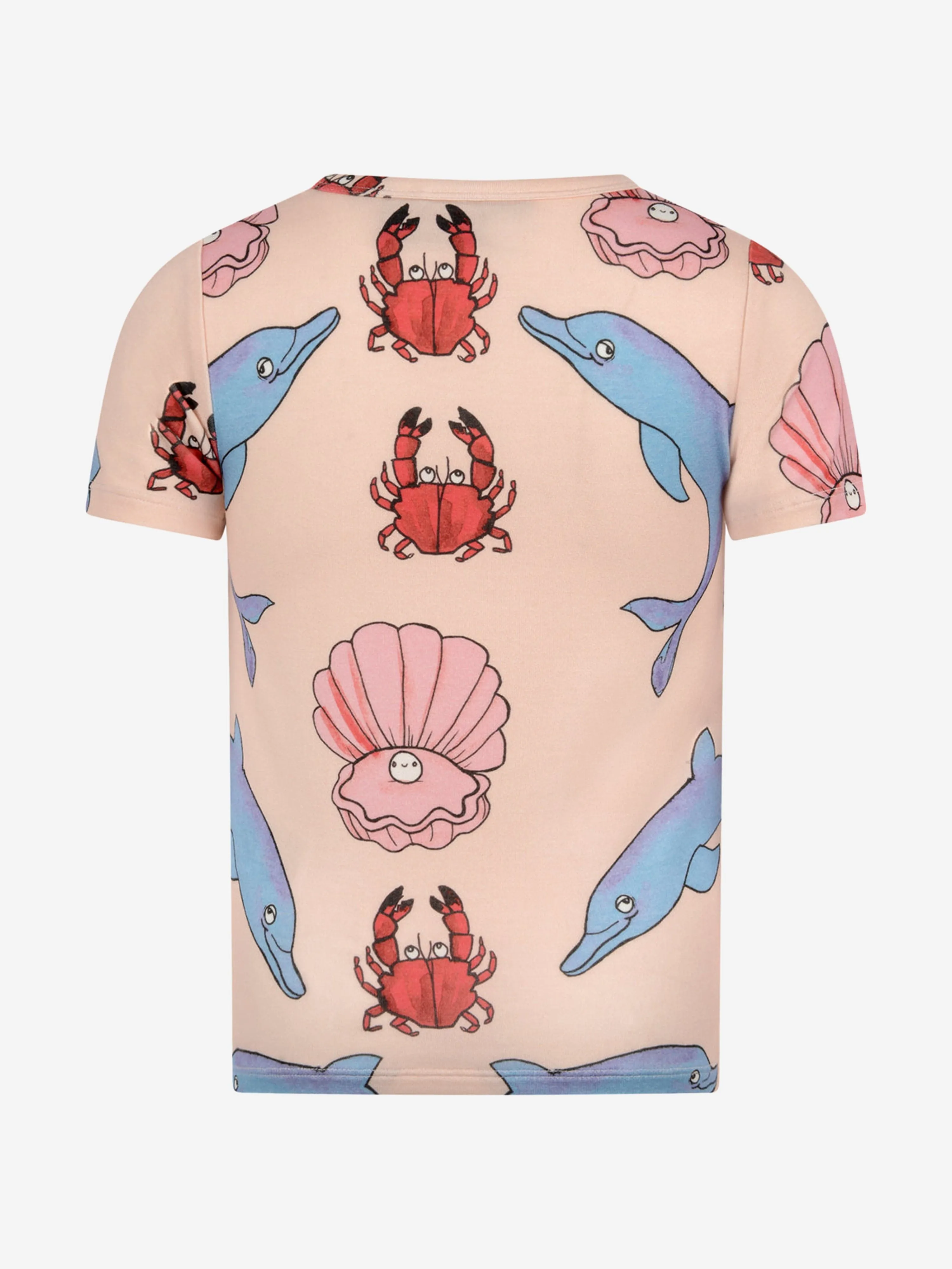 Mini Rodini Mädchen Baumwoll T-Shirt mit Delfin-Print