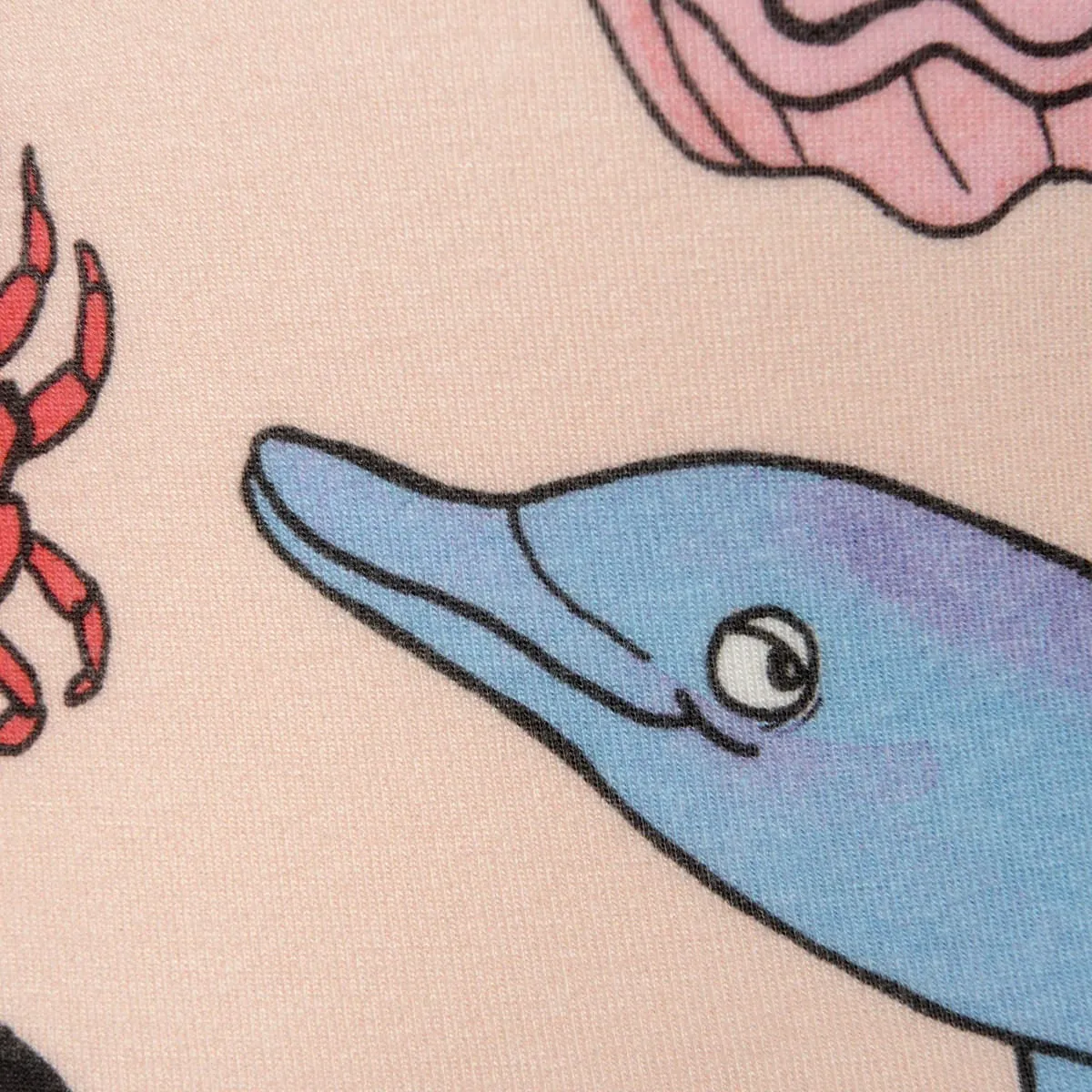 Mini Rodini Mädchen Baumwoll T-Shirt mit Delfin-Print