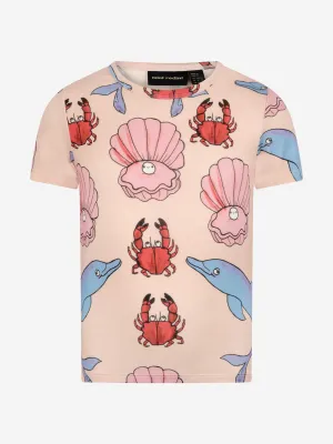 Mini Rodini Mädchen Baumwoll T-Shirt mit Delfin-Print