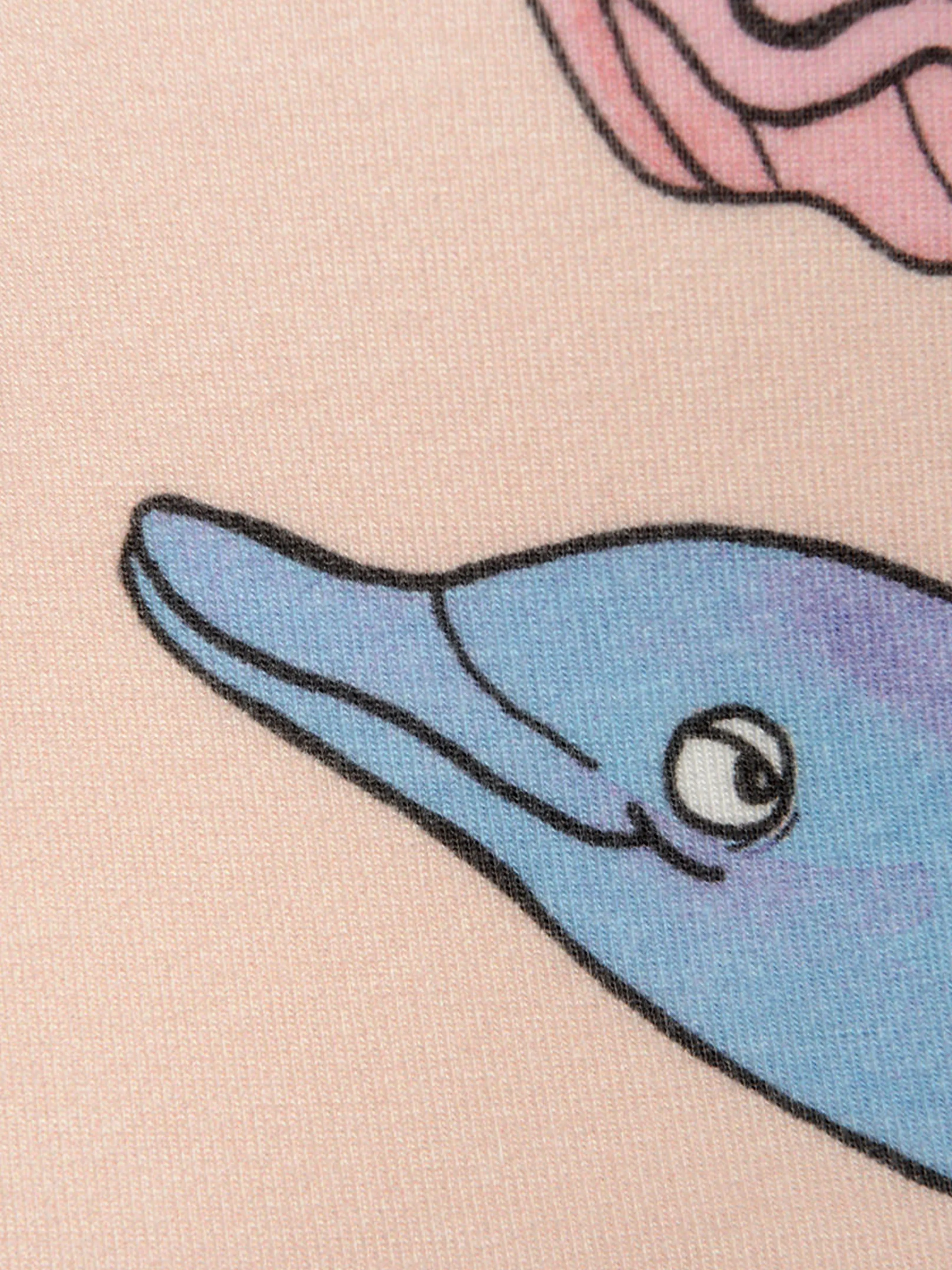 Mini Rodini Mädchen Baumwoll T-Shirt mit Delfin-Print