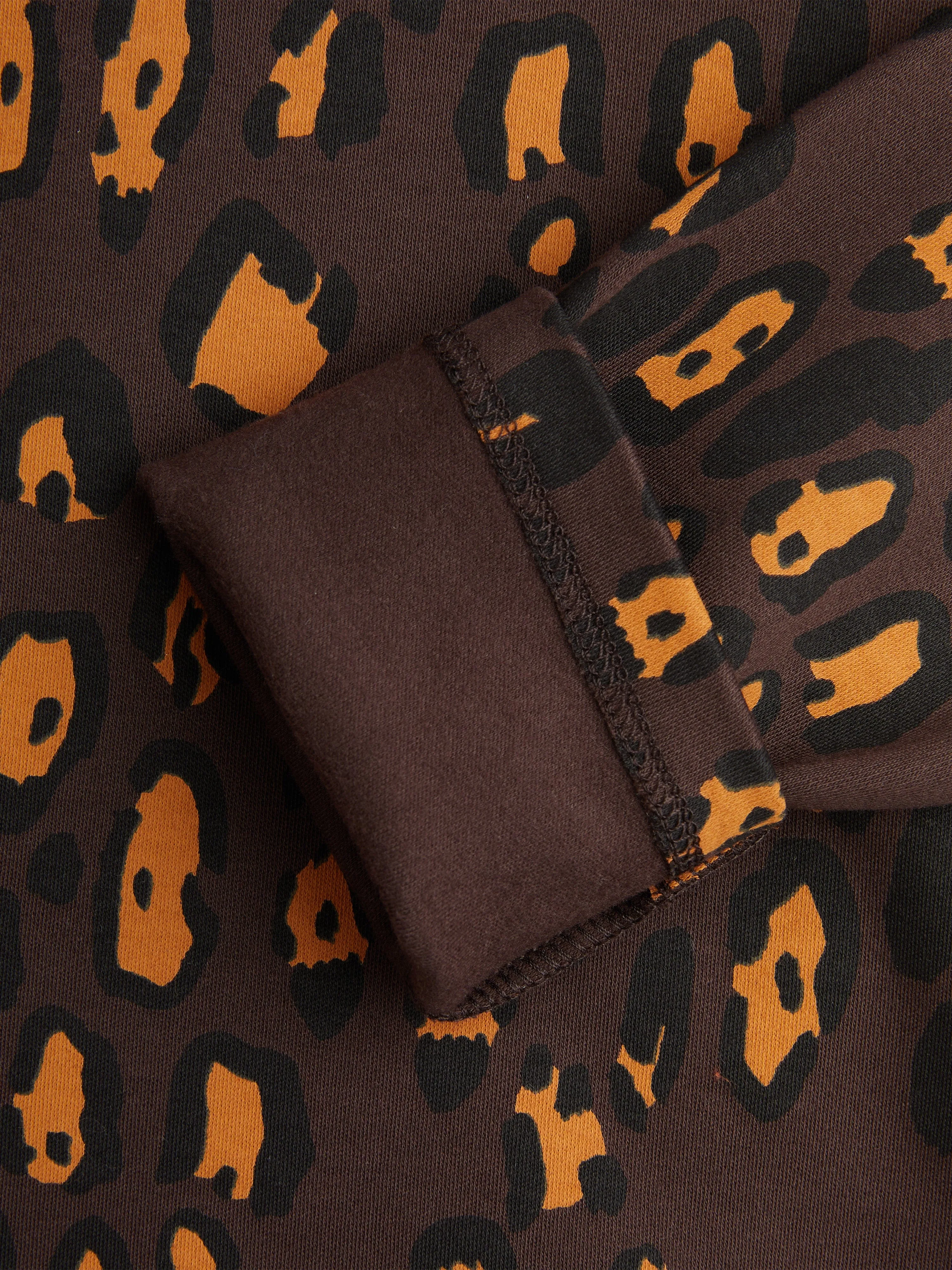 Mini Rodini Mädchen Leopard Langarm T-Shirt in Braun