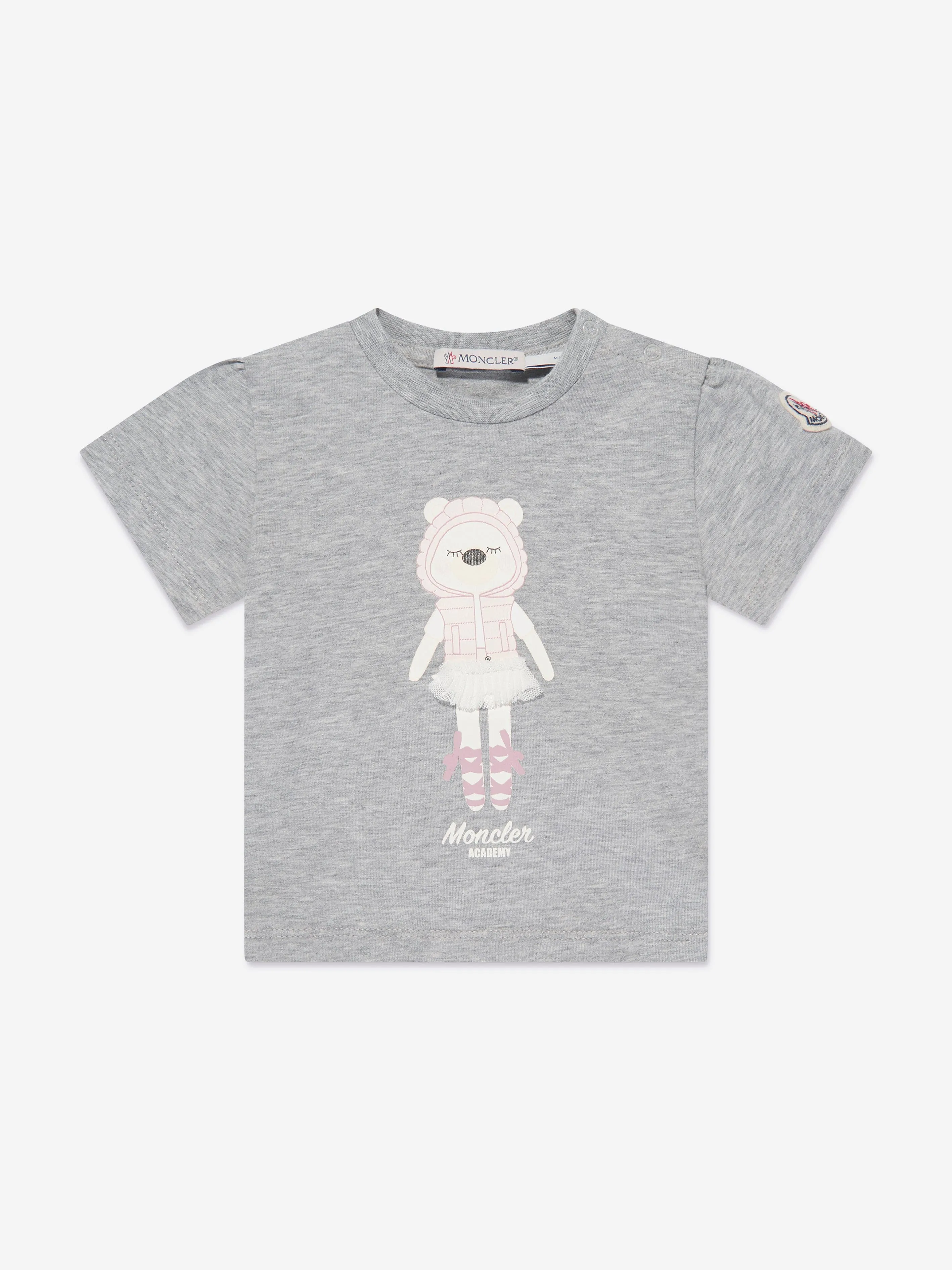 Moncler Enfant Baby Mädchen Bär T-Shirt in Grau