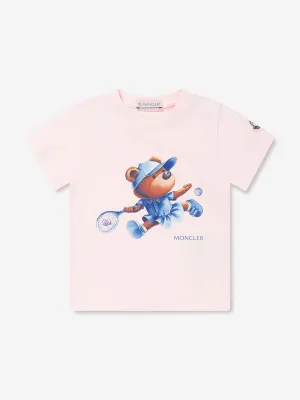 Moncler Enfant Baby Mädchen Tennis Bär T-Shirt in Rosa