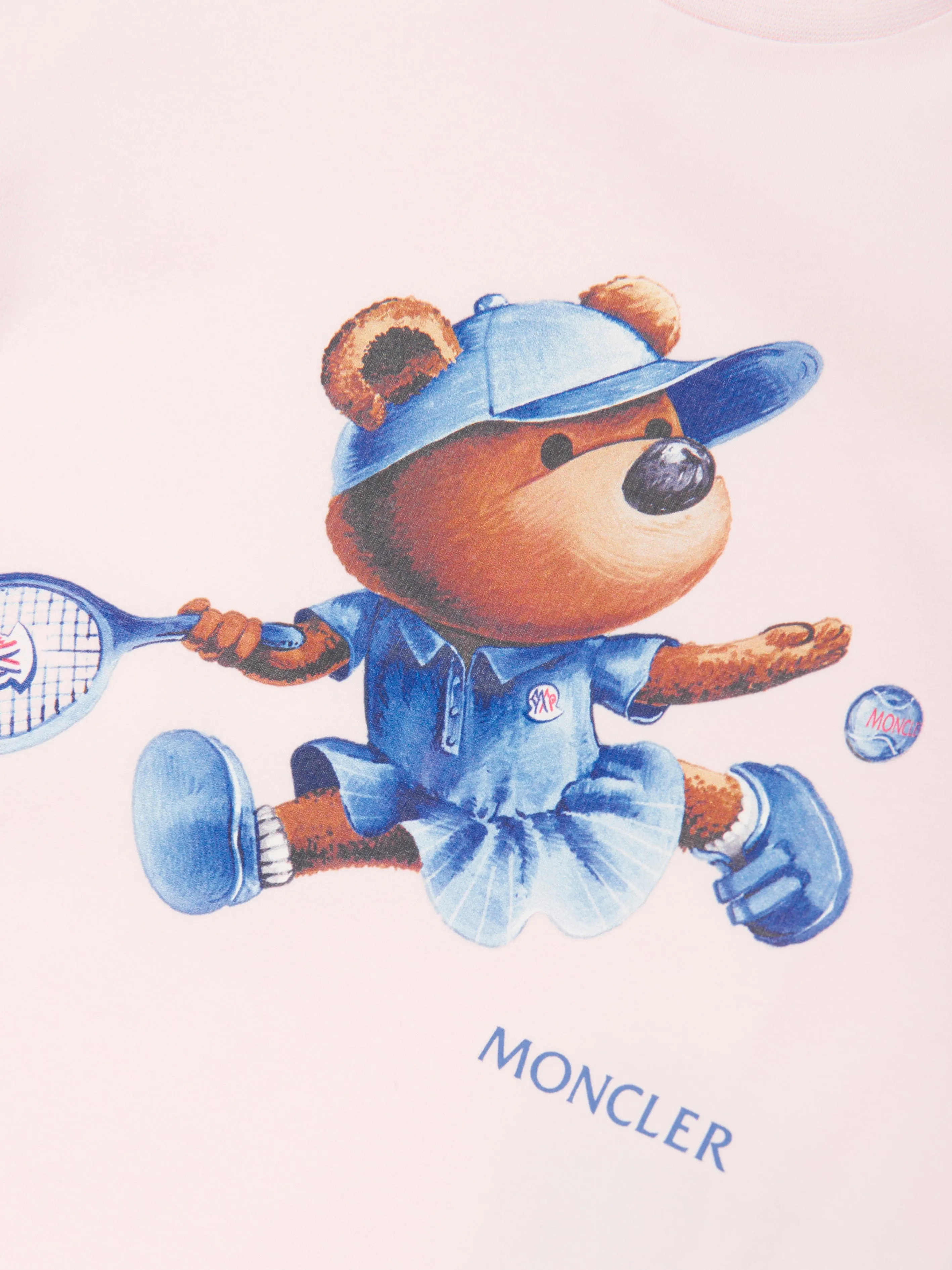 Moncler Enfant Baby Mädchen Tennis Bär T-Shirt in Rosa