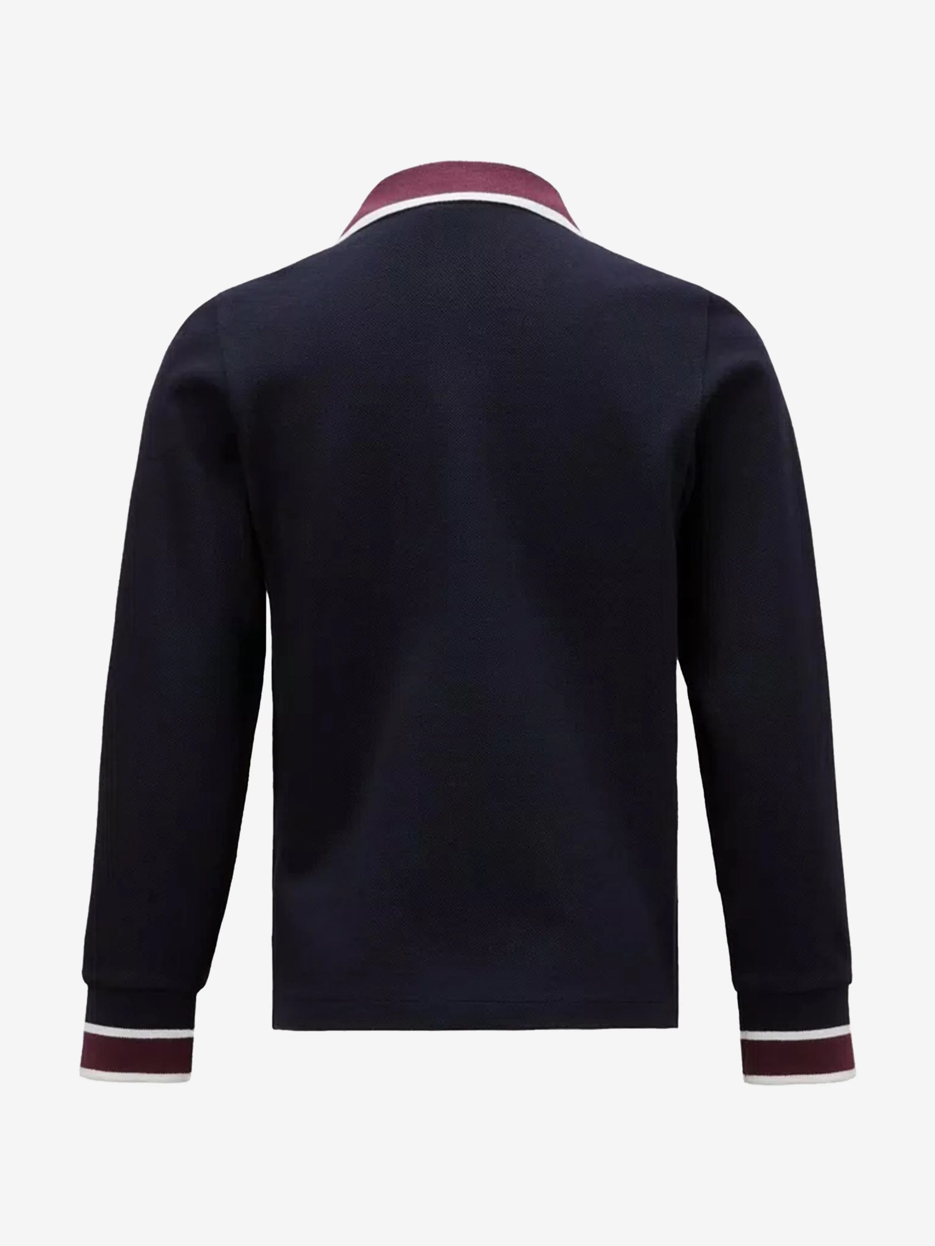 Moncler Enfant Jungen Langarm-Polohemd in Marine