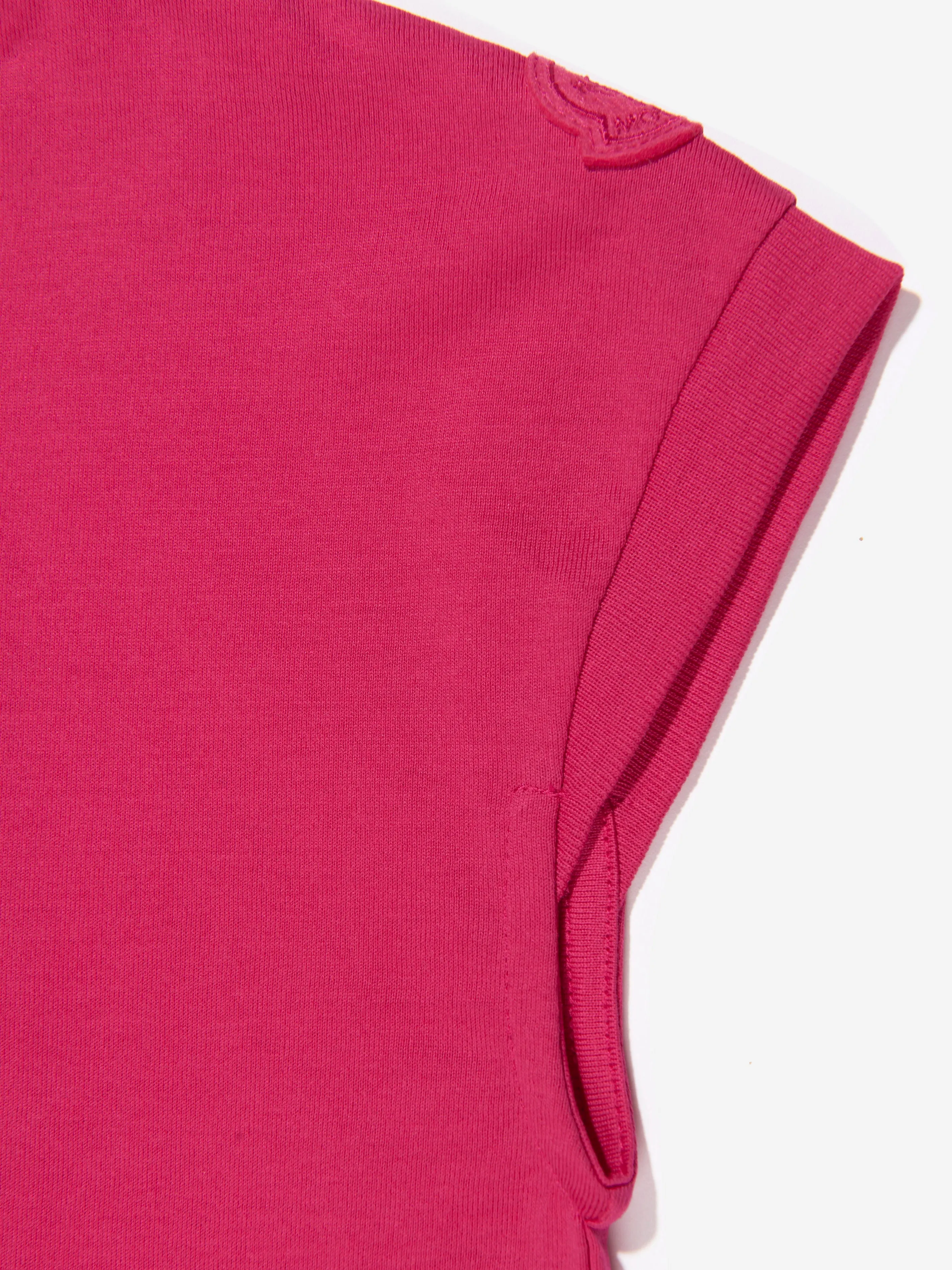 Moncler Enfant Mädchen Logo Graphic T-Shirt in Rosa