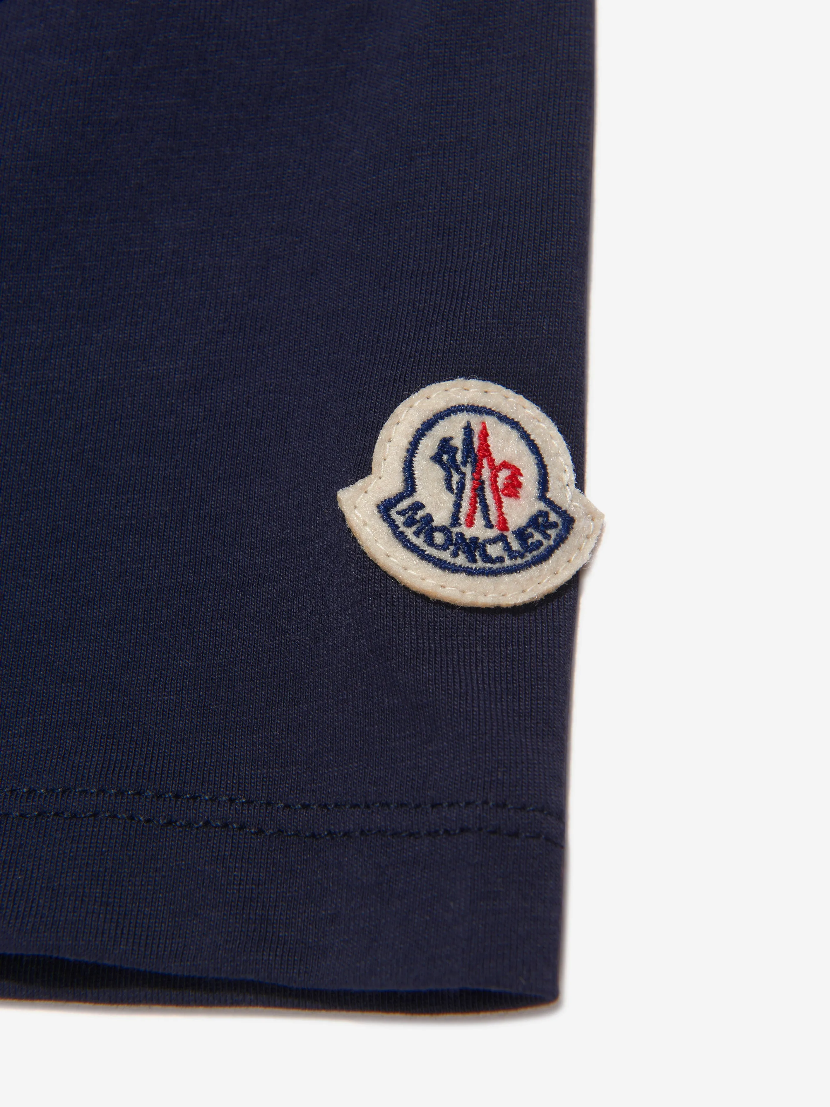 Moncler Enfant Kids Born To Protect T-Shirt in Marineblau