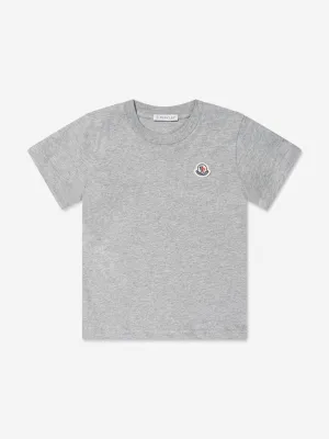 Moncler Enfant Kids Logo T-Shirt in Grau