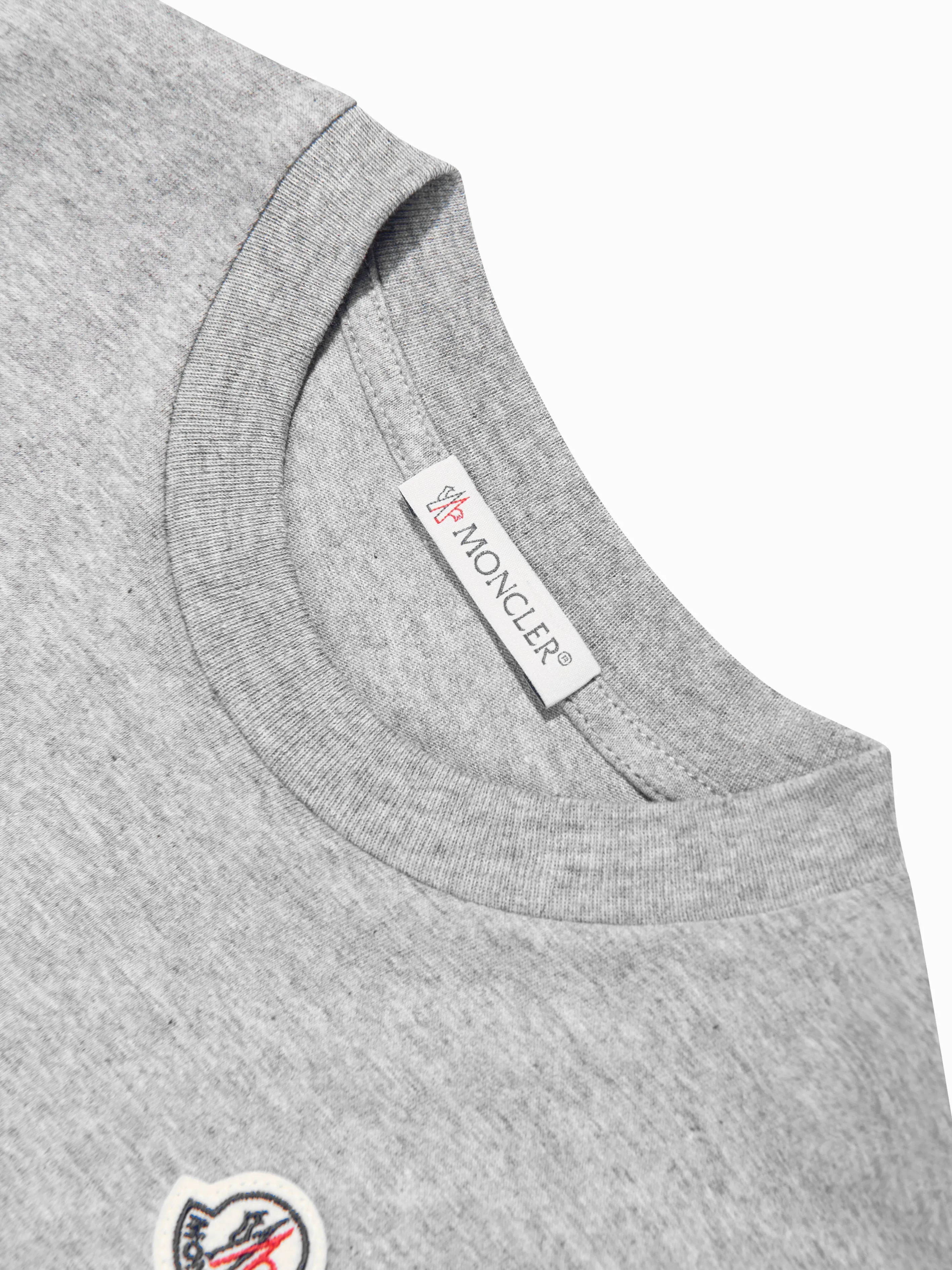 Moncler Enfant Kids Logo T-Shirt in Grau