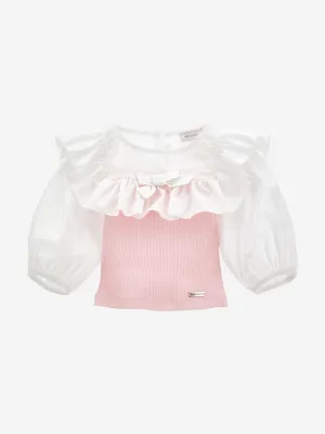 Monnalisa Mädchen Provenza Top in Rosa