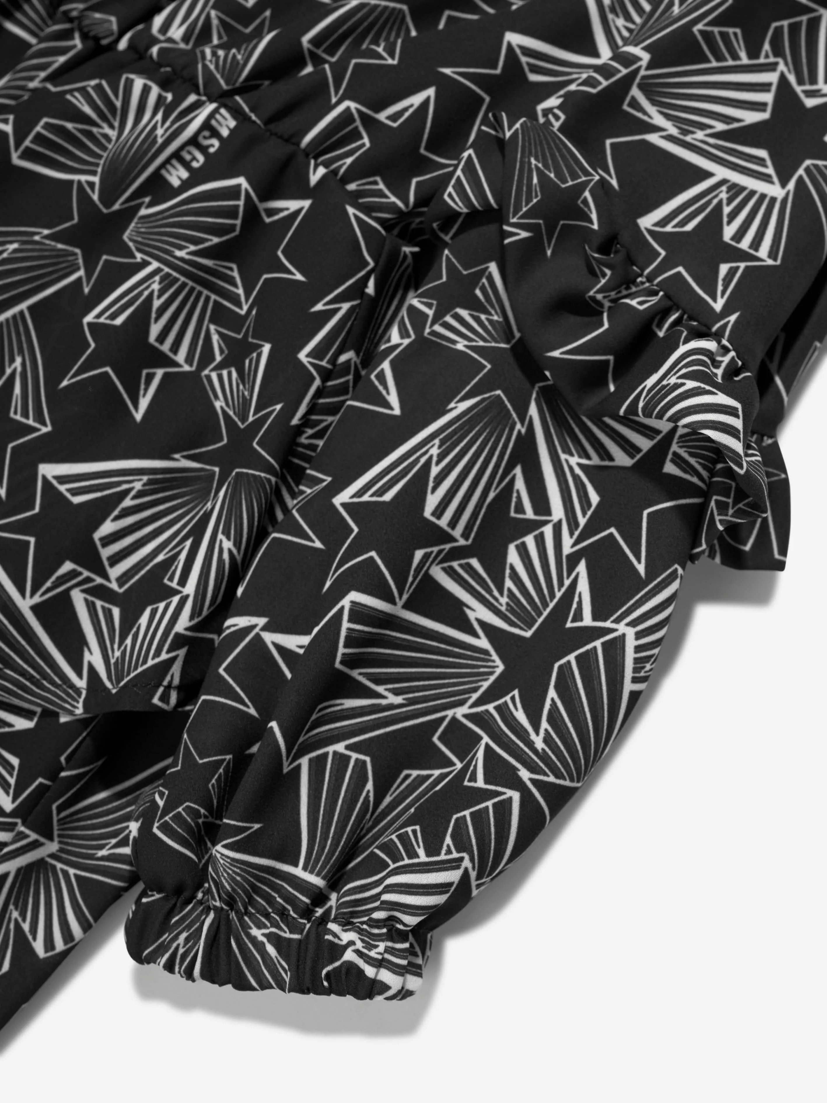 MSGM Mädchen Georgette Kleid in Schwarz
