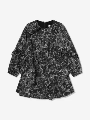 MSGM Mädchen Georgette Kleid in Schwarz