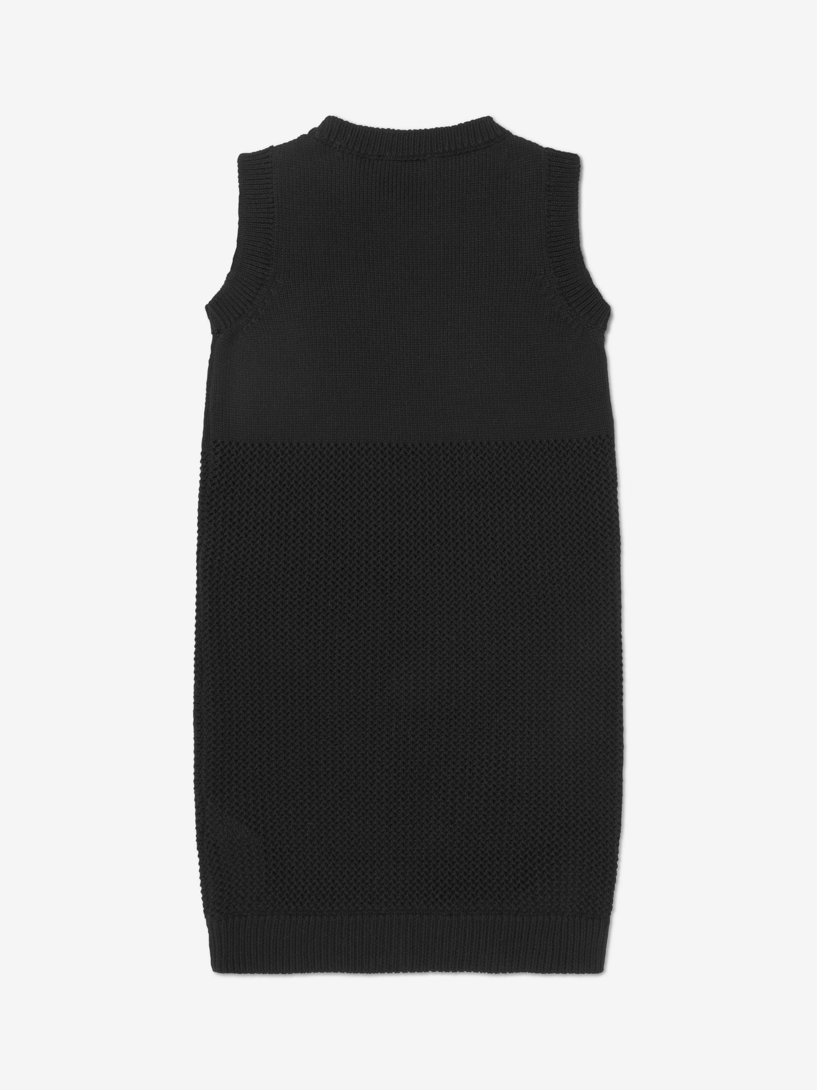 MSGM Mädchen Tank Top Logo Kleid in Schwarz