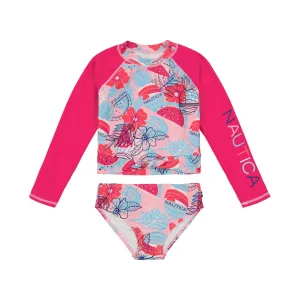 Nautica Mädchen Frucht-Rashguard-Set (7-16) Dunkle Akazie Nautica