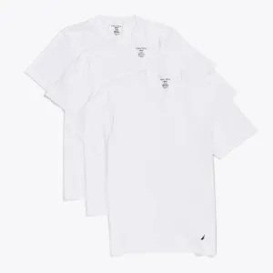 Nautica Herren Crew T-Shirts in strahlendem Weiß von Nautica