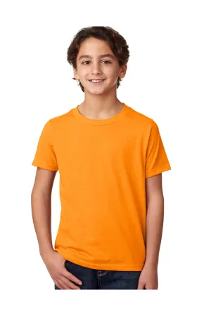 Next Level Youth CVC Jersey T-Shirt mit kurzen Ärmeln und Rundhalsausschnitt - Orange