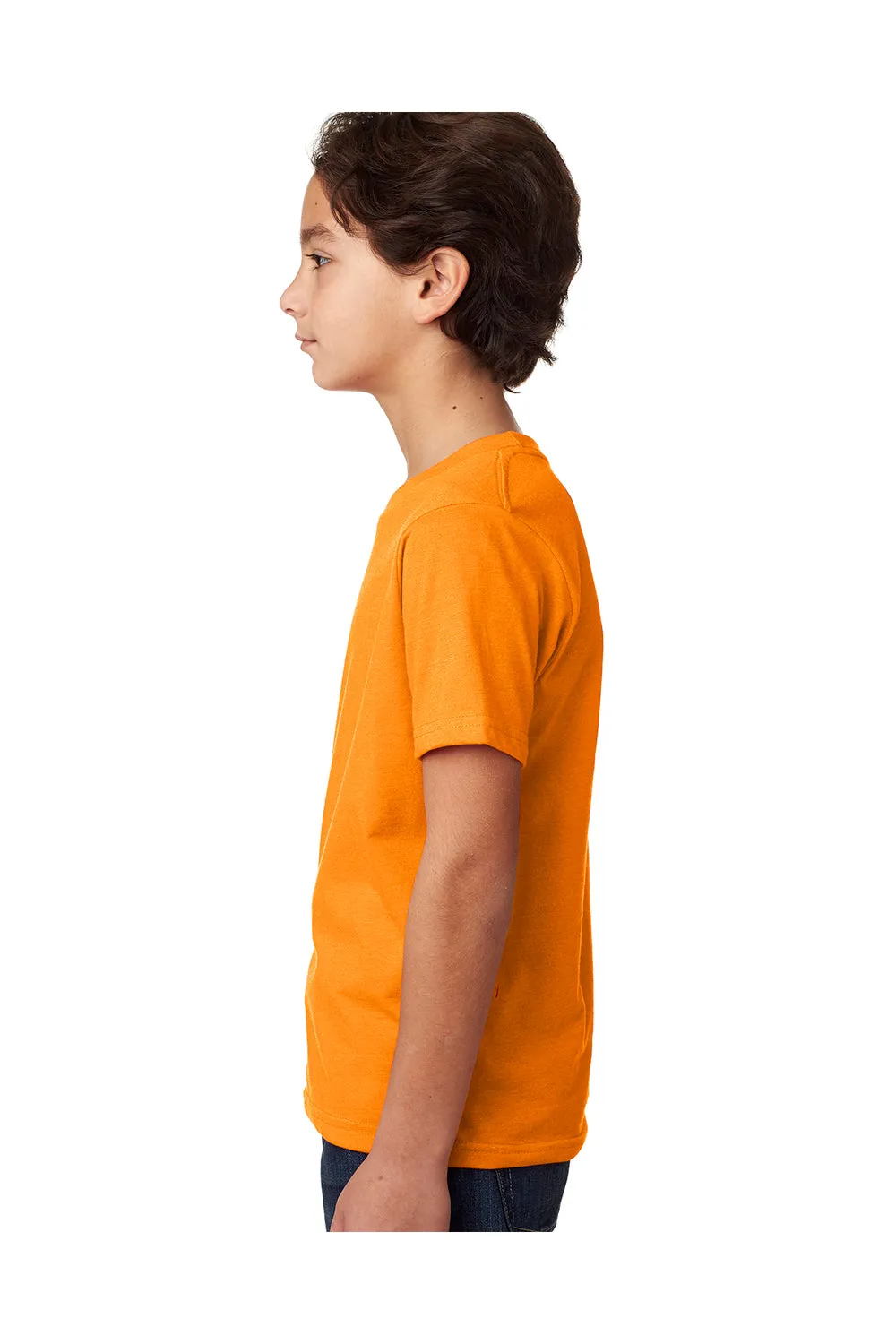 Next Level Youth CVC Jersey T-Shirt mit kurzen Ärmeln und Rundhalsausschnitt - Orange