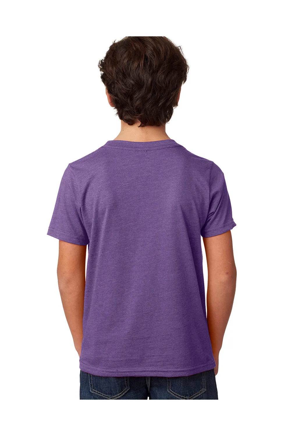 Next Level Youth CVC Jersey T-Shirt mit kurzen Ärmeln und Rundhalsausschnitt - Purple Rush