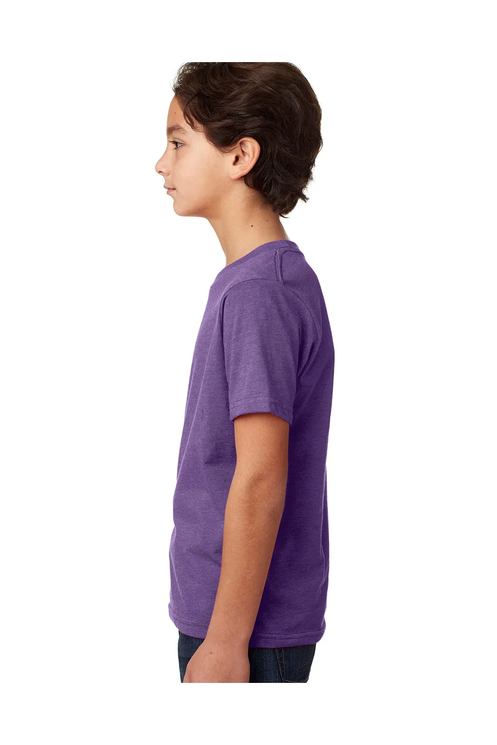 Next Level Youth CVC Jersey T-Shirt mit kurzen Ärmeln und Rundhalsausschnitt - Purple Rush