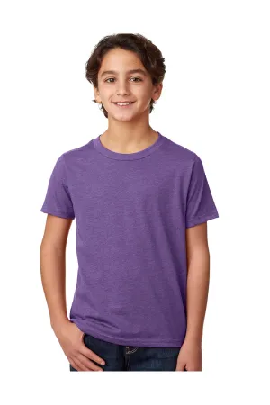Next Level Youth CVC Jersey T-Shirt mit kurzen Ärmeln und Rundhalsausschnitt - Purple Rush