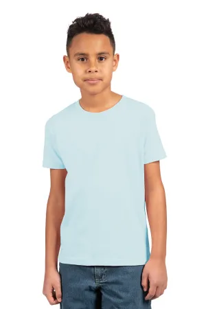 Next Level Youth Feines Jersey Kurzarm Rundhals T-Shirt - Hellblau