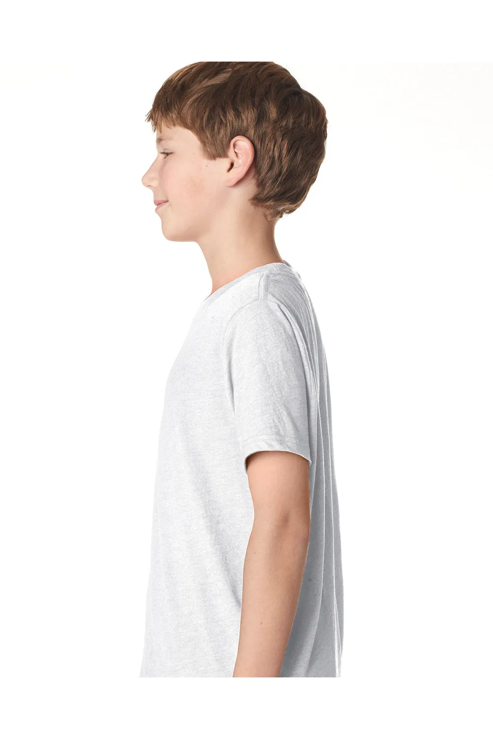 Next Level Jugend-Trikot Kurzarm Rundhals T-Shirt - Heather Weiß